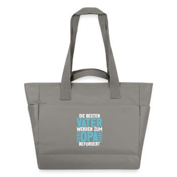 Die Besten Väter Werden Zum Opa Befördert - Wasserabweisende Padded Bag - Grau - Vorne