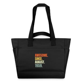 awesome since august 1959 birthday - Water-Repellent Padded Bag - black - Front