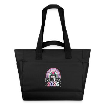 Écolier 2026 Arc-en-ciel - Sac matelassé déperlant - noir - Devant