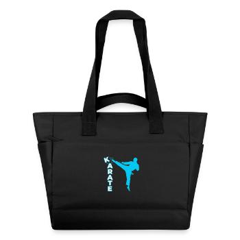 Karate, Karate Fighter, Martial Arts, Karate Kick - Water-Repellent Padded Bag - black - Front