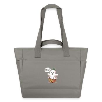 Ananas Geist Halloween - Wasserabweisende Padded Bag - Grau - Vorne