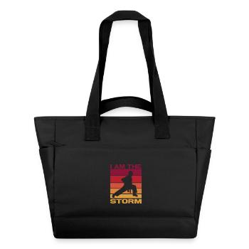 Silhouette a karate fighter - Combat Contact - Water-Repellent Padded Bag - black - Front