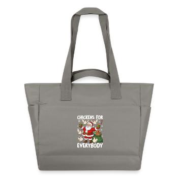 Des poulets pour tout le monde - Sac matelassé déperlant - gris - Devant