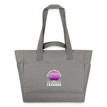 Mots croisés rétro Mamie Femme Légende Humour - Sac matelassé déperlant - gris - Devant