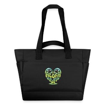 Cool frog shirt with a tropical vibe – ALOFA - Water-Repellent Padded Bag - black - Front