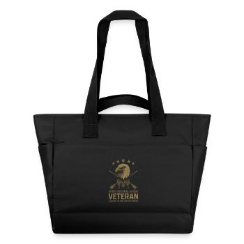 Army Veteran National Guard Veteran in - Water-Repellent Padded Bag - black - Front