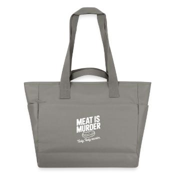 Meat is Murder Tasty Tasty Murder - Water-Repellent Padded Bag - grey - Front
