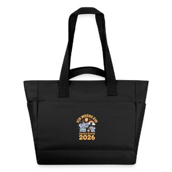 Je vais être un grand frère éléphant 2026 - Sac matelassé déperlant - noir - Devant