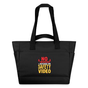 SafetyVideo Humour Dire - Sac matelassé déperlant - noir - Devant