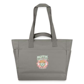Muffin rétro - Sac matelassé déperlant - gris - Devant