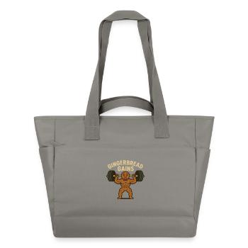 Gingerbread Gains Funny Christmas Holiday - Water-Repellent Padded Bag - grey - Front