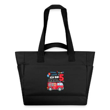 Uniforme de garçon de 5 ans pour cinquième anniversaire de la brigade des pompiers - Sac matelassé déperlant - noir - Devant