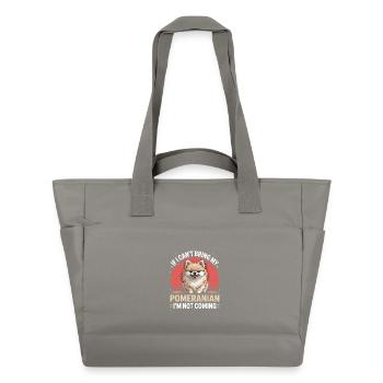 Si ma Pomeranian ne peut pas venir, venez - Sac matelassé déperlant - gris - Devant