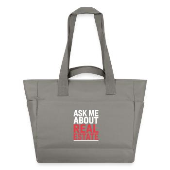 Ask Me About Real Estate - Water-Repellent Padded Bag - grey - Front
