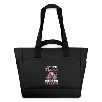 Trecker Landwirt Bauer Traktorfahrer Traktor - Wasserabweisende Padded Bag - Schwarz - Vorne