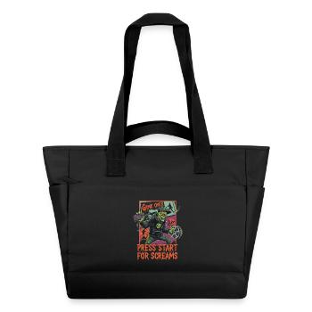 Zombie-Gamer: Game Over Press Start - Wasserabweisende Padded Bag - Schwarz - Vorne