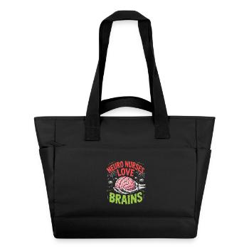 Neuro Nurses Love Brains - Wasserabweisende Padded Bag - Schwarz - Vorne