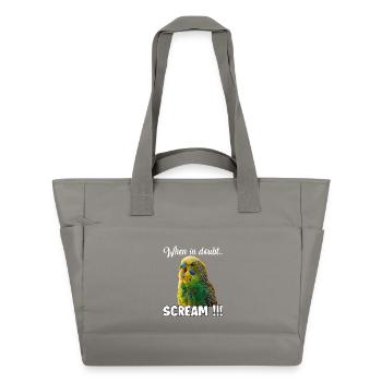 Cadeaux créatifs Bird Friends Perruche - Sac matelassé déperlant - gris - Devant
