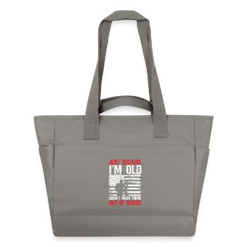 Old But Not Out Of Range - Water-Repellent Padded Bag - grey - Front