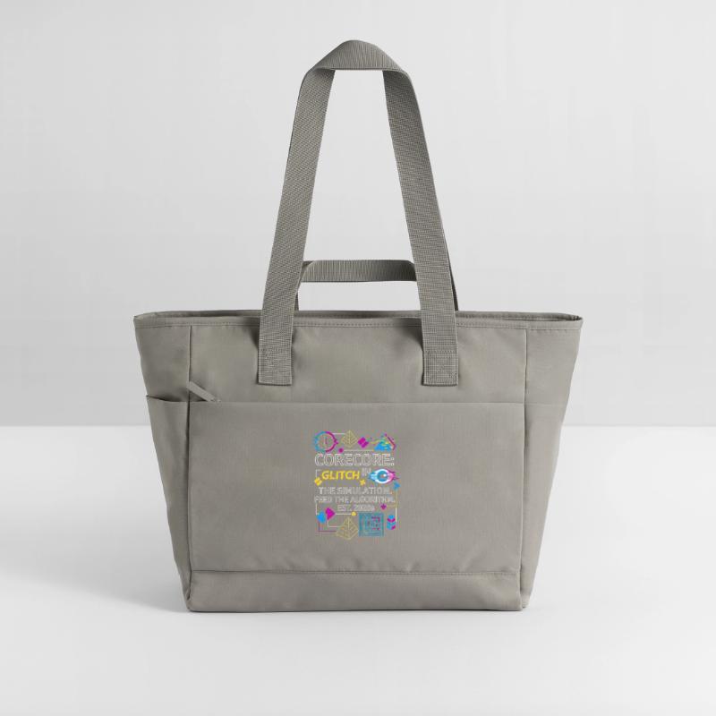 Corecore Glitch Simulation Algorithm Collage Water-Repellent Padded Bag
