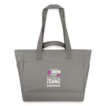 Chefin dieses Familiären Teams Chefin Geschenke - Water-Repellent Padded Bag - grey - Front