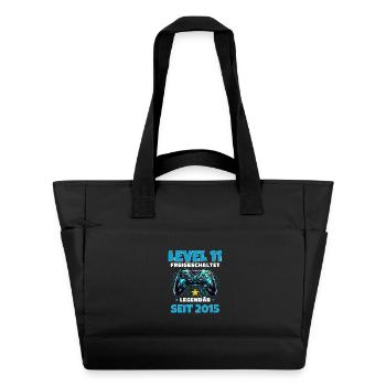 11th Birthday Gamer Shirt Level 11 Unlocked - Water-Repellent Padded Bag - black - Front