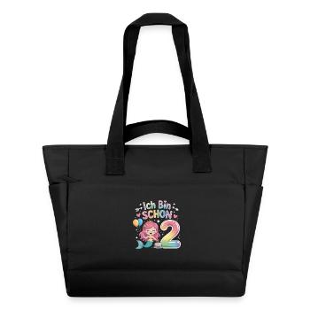 J’ai déjà 2 ans de sirène - Sac matelassé déperlant - noir - Devant