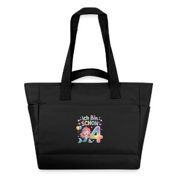 J’ai déjà 4 ans de sirène - Sac matelassé déperlant - noir - Devant