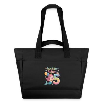 J’ai déjà 5 ans de sirène - Sac matelassé déperlant - noir - Devant