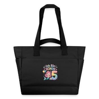 J’ai déjà 5 ans de sirène - Sac matelassé déperlant - noir - Devant