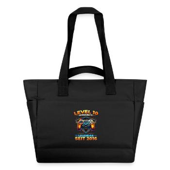 T-shirt joueur du 10e anniversaire niveau 10 débloqué - Sac matelassé déperlant - noir - Devant