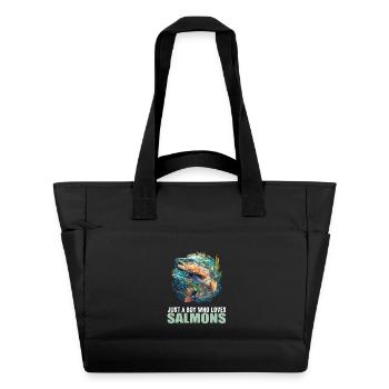 Saumon Saumon - Sac matelassé déperlant - noir - Devant