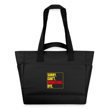 Running Sorry Can ́t Marathon Bye Marathon Runner - Water-Repellent Padded Bag - black - Front