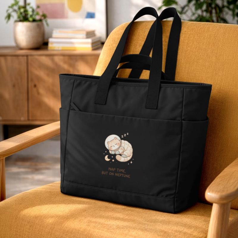 Nap Neptune | Chat de l’espace mignon Sac matelassé déperlant