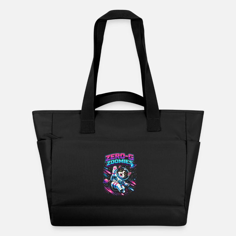 Null-G Zoomies | Astro Katze Weltraum Humor - Wasserabweisende Padded Bag - Schwarz