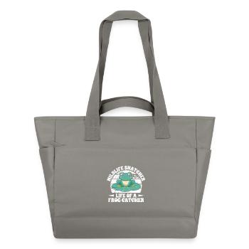 Grenouille attrape-grenouille, Grenouille dragueuse - Sac matelassé déperlant - gris - Devant