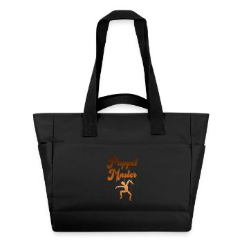 Puppenmeister-Silhouette - Wasserabweisende Padded Bag - Schwarz - Vorne