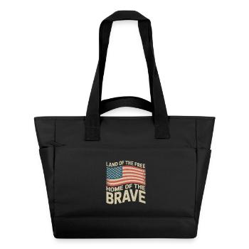 Terre de la Liberté - Drapeau vintage des États-Unis - Sac matelassé déperlant - noir - Devant