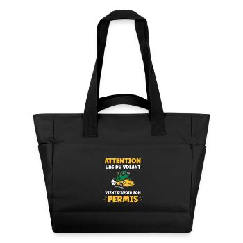 Humour permis de conduire - Sac matelassé déperlant - noir - Devant