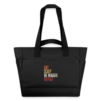 Iss, schlaf, sei Maggie, wiederhole Retro-Name - Wasserabweisende Padded Bag - Schwarz - Vorne
