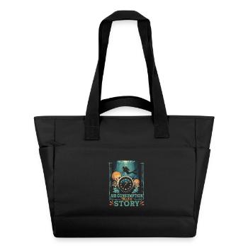 La consommation d’air de plongée récréative pour plongeurs raconte une histoire - Sac matelassé déperlant - noir - Devant