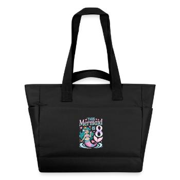Sirène 8e anniversaire 8 ans - Sac matelassé déperlant - noir - Devant
