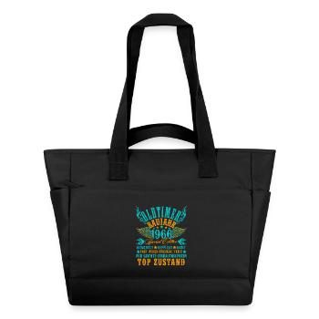 60th Birthday 60 Years Decoration 1965 Gift Funny - Water-Repellent Padded Bag - black - Front