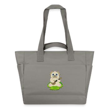 Hund Musiker Gitarre Musik - Wasserabweisende Padded Bag - Grau - Vorne