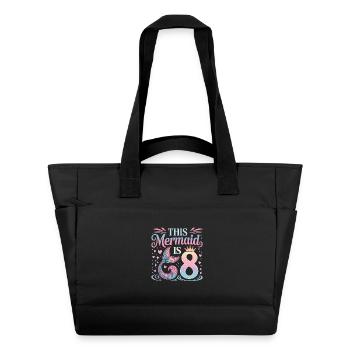 Sirène 8e anniversaire 8 ans - Sac matelassé déperlant - noir - Devant