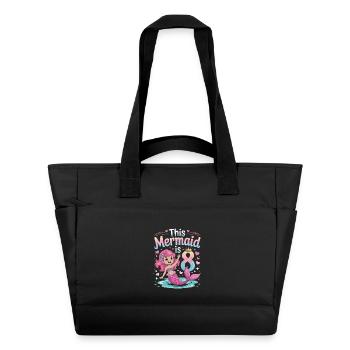 Sirène 8e anniversaire 8 ans - Sac matelassé déperlant - noir - Devant