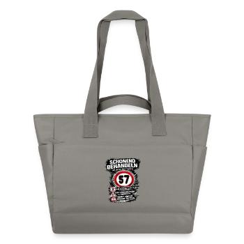 Treat Gently Traffic Sign 57 Birthday - Water-Repellent Padded Bag - grey - Front