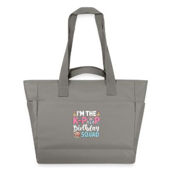I'm The K-Pop Birthday Squad - Water-Repellent Padded Bag - grey - Front