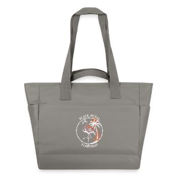Black Metal Flamingo – Brennende Palme Gothic - Wasserabweisende Padded Bag - Grau - Vorne