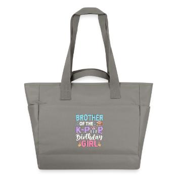 Brother Of The K-Pop Birthday Girl - Water-Repellent Padded Bag - grey - Front